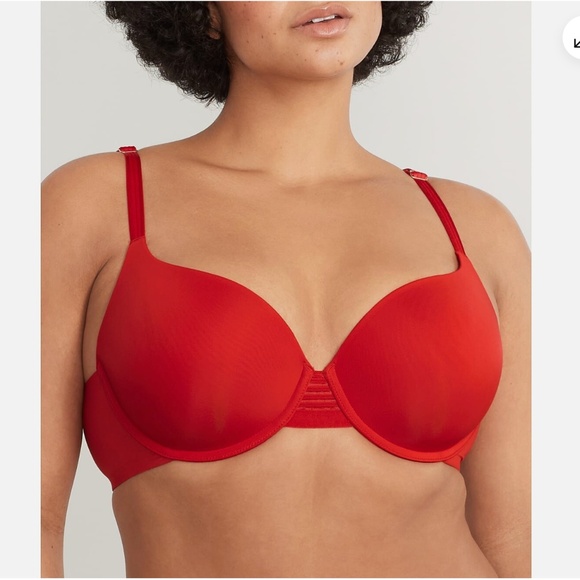 Le Mystere Womens Second Skin Back Smoother Bra 34DD Cherry 5221 - NWT